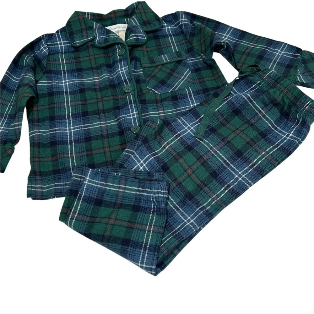 Pajamagram Classic Green and Blue Plaid Pajama Set